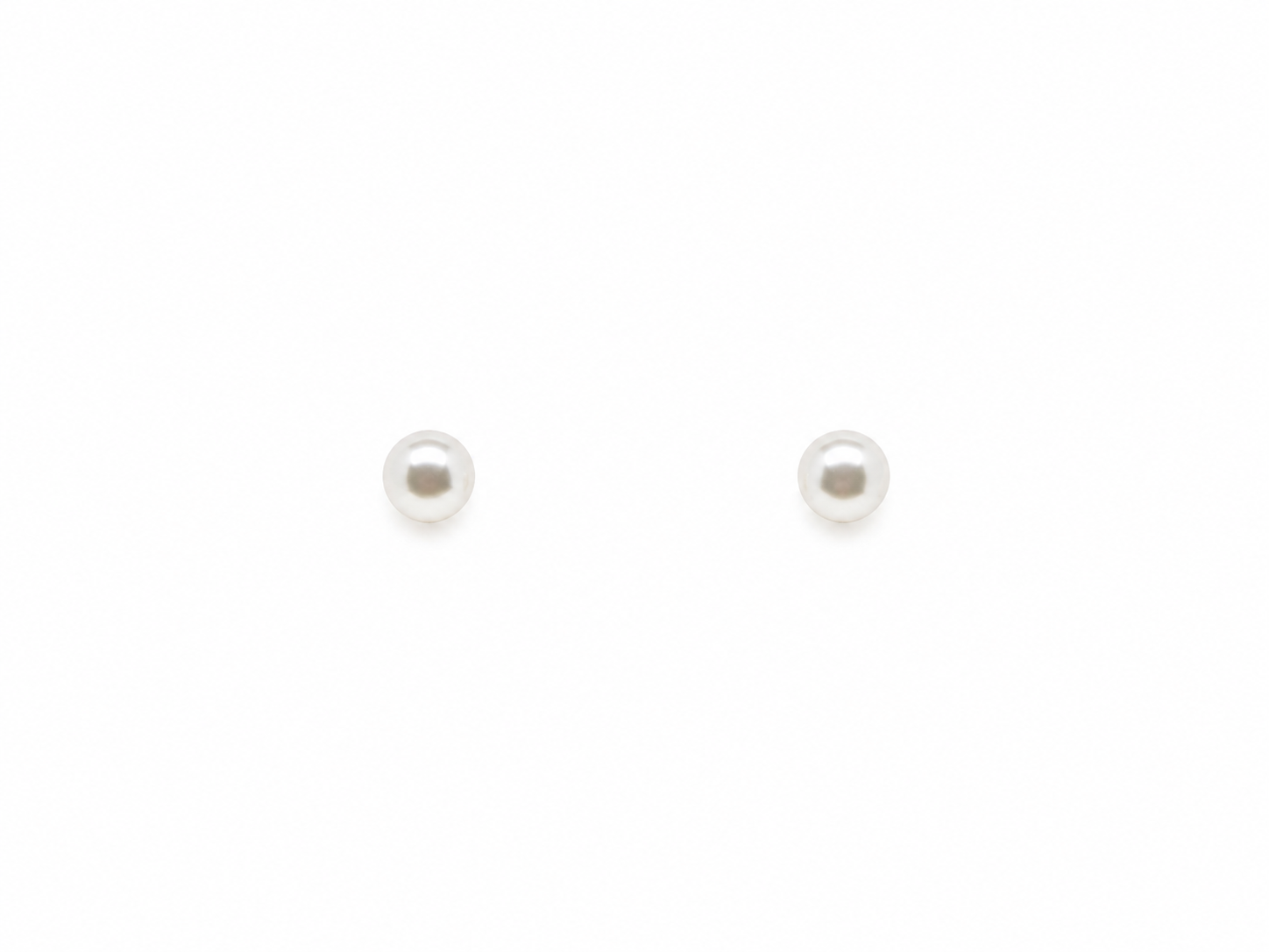     Classic 3mm white freshwater pearl stud earrings crafted in sterling silver with a timeless minimalist design.