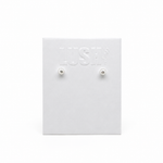     Classic 3mm white freshwater pearl stud earrings crafted in sterling silver with a timeless minimalist design.
