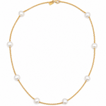 Pearl necklace on a gold vermeil chain