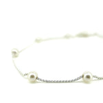 alana pearl necklace sterling silver freshwater pearl station chain coastal jewellery australia