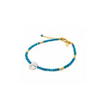 azure breeze apatite pearl bracelet gold vermeil blue gemstones freshwater pearls coastal jewellery australia
