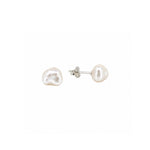 freshwater Baroque Pearl Studs 7mm in sterling silver by Lush Designs Jewellery Australia