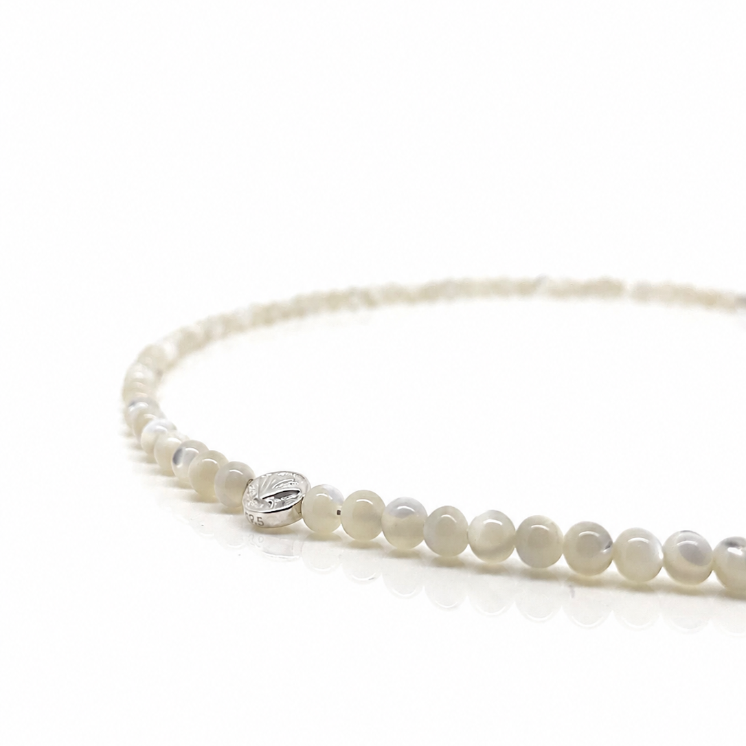 Beaded mother of pearl necklace