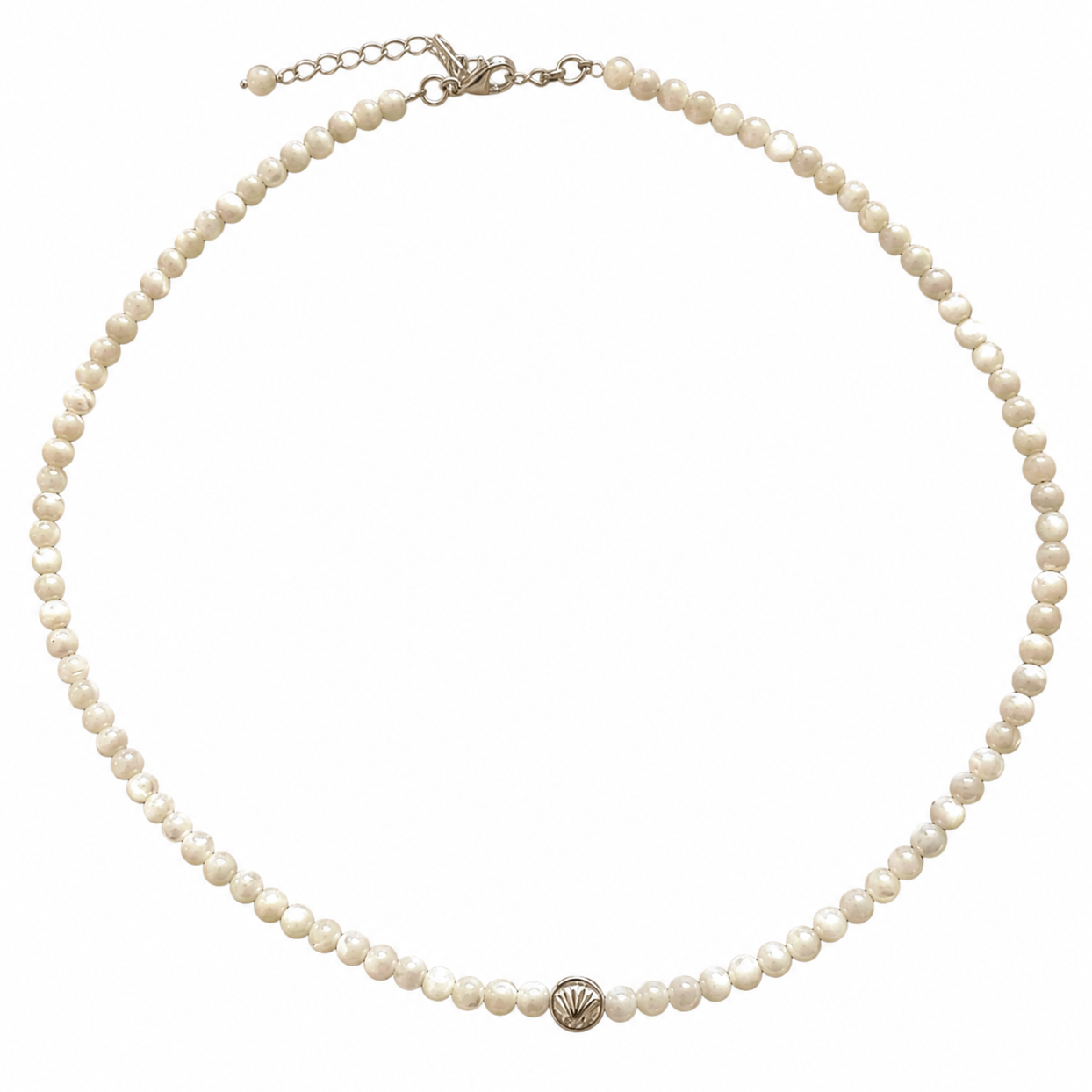 Beaded mother of pearl necklace