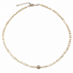 Beaded mother of pearl necklace