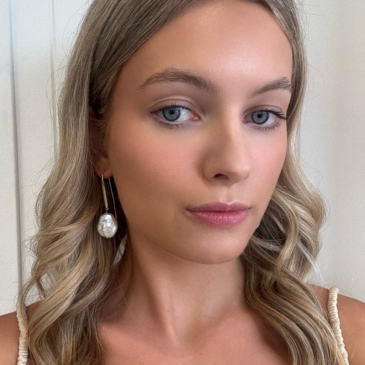 20mm baroque pearl earrings with sterling silver hooks