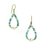 blue lagoon keshi pearl earrings gold vermeil organic freshwater pearls coastal jewellery australia