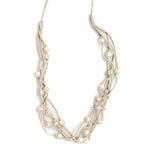 Multi strand boho pearl necklace worn coastal style Broome WA