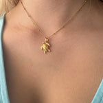 Gold vermeil sea turtle pendant necklace by Lush Designs Jewellery, designed in Broome Western Australia