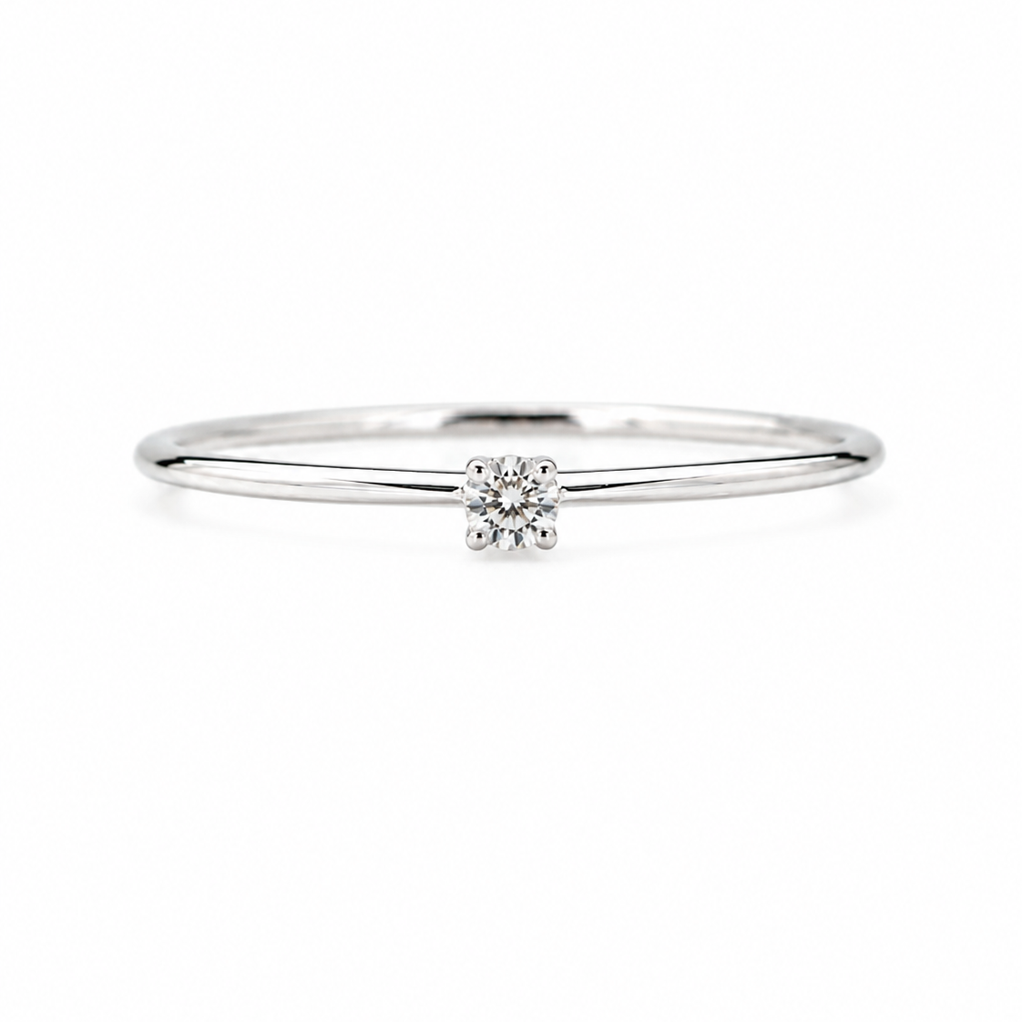 Dainty Zirconia Ring crafted in premium sterling silver featuring a sparkling cubic zirconia stone.