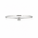 Dainty Zirconia Ring crafted in premium sterling silver featuring a sparkling cubic zirconia stone.