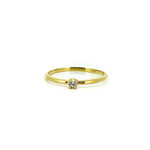 Dainty Zirconia Ring Gold crafted in premium gold vermeil over sterling silver featuring a sparkling cubic zirconia stone.