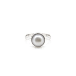 Sterling silver freshwater pearl Full Moon Ring by Lush Designs Jewellery