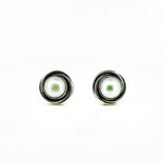 gantheaume sunset pearl stud earrings sterling silver layered circle freshwater pearl broome coastal jewellery australia