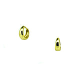 Golden Tide gold vermeil huggie earrings with coastal-inspired organic design