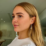 pearl hook silver earring 