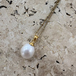 Keshi pearl pendant in gold vermeil over 925 sterling silver