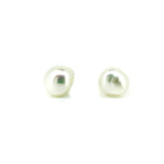 pair of keshi pearl 11mm studs in gold vermeil 