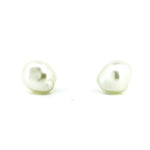 Pair of pearl earrings on a white background