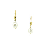 Keshi pearl teardrop hook earrings gold vermeil 12mm freshwater pearls