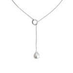 Lani sterling silver 70cm lariat necklace with Australian Paspaley Broome pearl