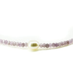 lavender gemstone pearl necklace