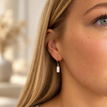 Moonshadow Mother of Pearl Hook Earrings Gold