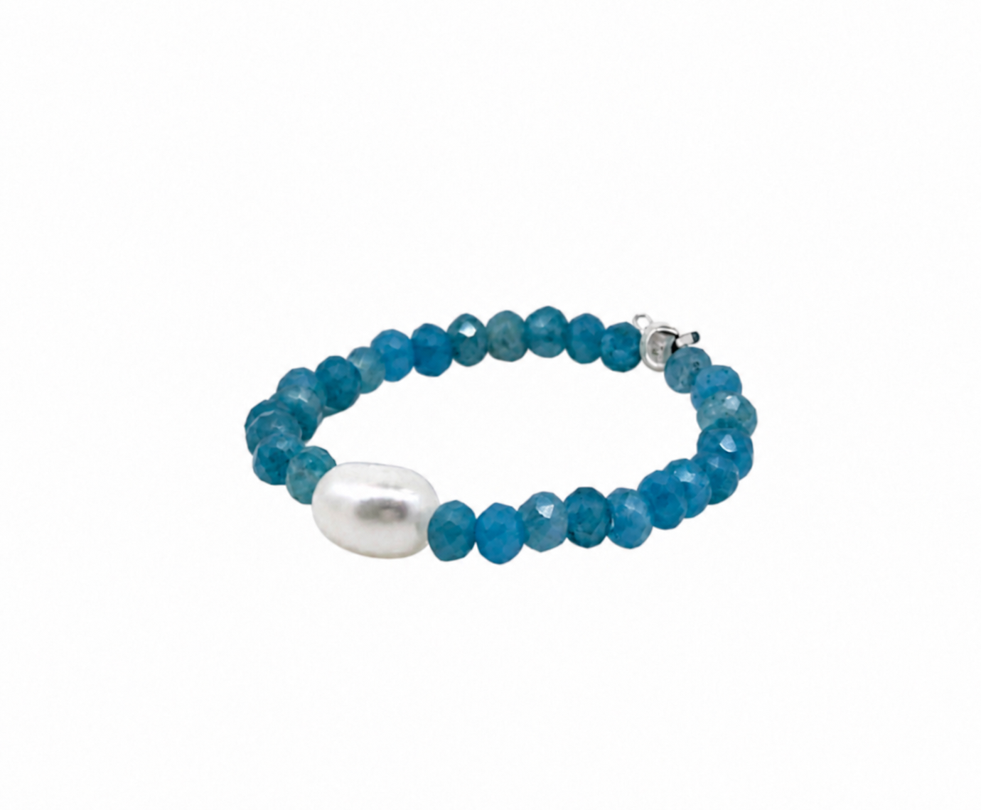 Ocean Pearl Apatite Stretch Ring