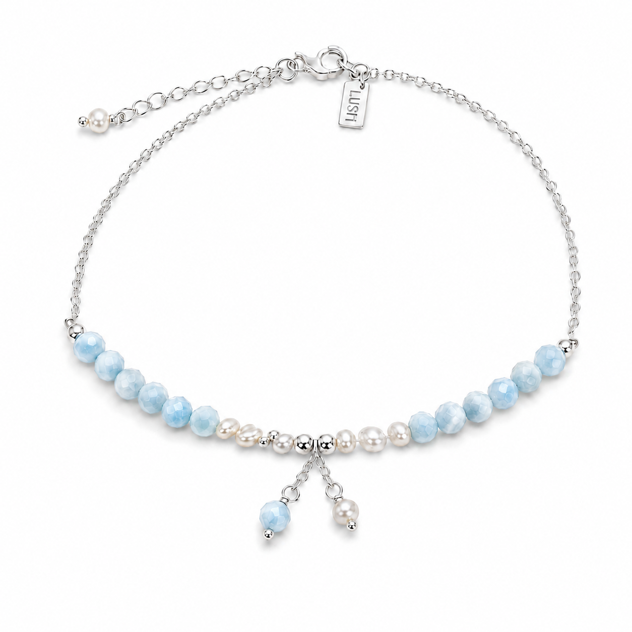 Larimar dainty anklet