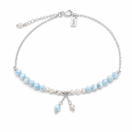 Larimar dainty anklet