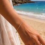 Oceanic Loops Lavender Bracelet Gold with lavender gemstones and gold accents, Australian-designed coastal jewellery by Lush Designs Jewellery.