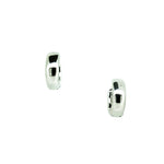 Sterling silver oval huggie hoop earrings 8mm polished small silver hoops designed in Broome Australia