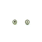 4mm freshwater pink pearl bezel set stud earrings crafted in 925 sterling silver by Lush Designs Jewellery Australia