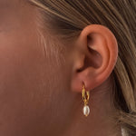 7mm white pearl gold sleepers 
