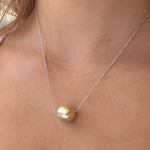 Gold South Sea Pearl on a silver chain