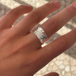 Sterling silver Tidal Flow ring featuring a contemporary wave-inspired sculptural design, designed in Broome Western Australia