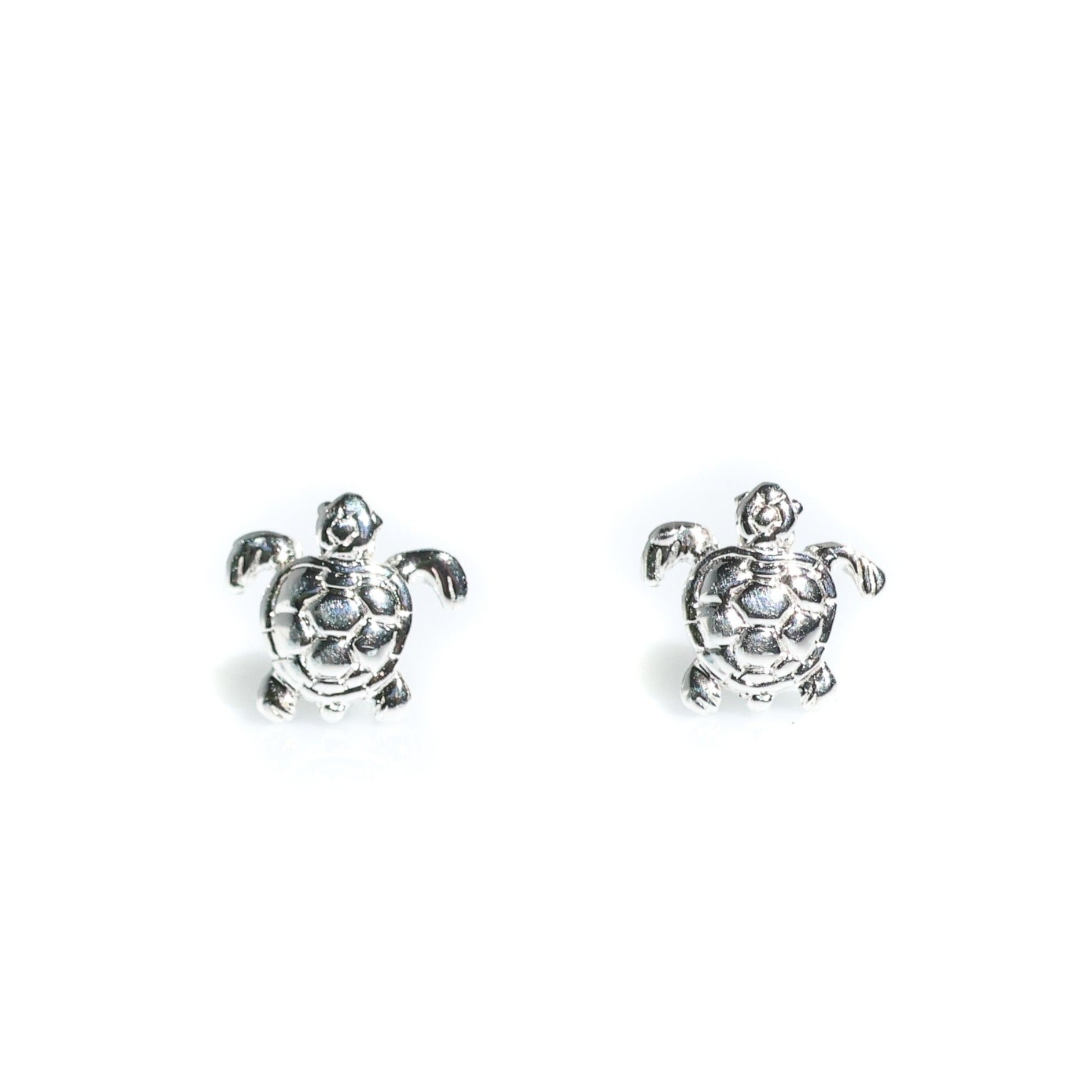 Sterling silver turtle studs 