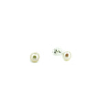 Pair of pearl earrings on a white background