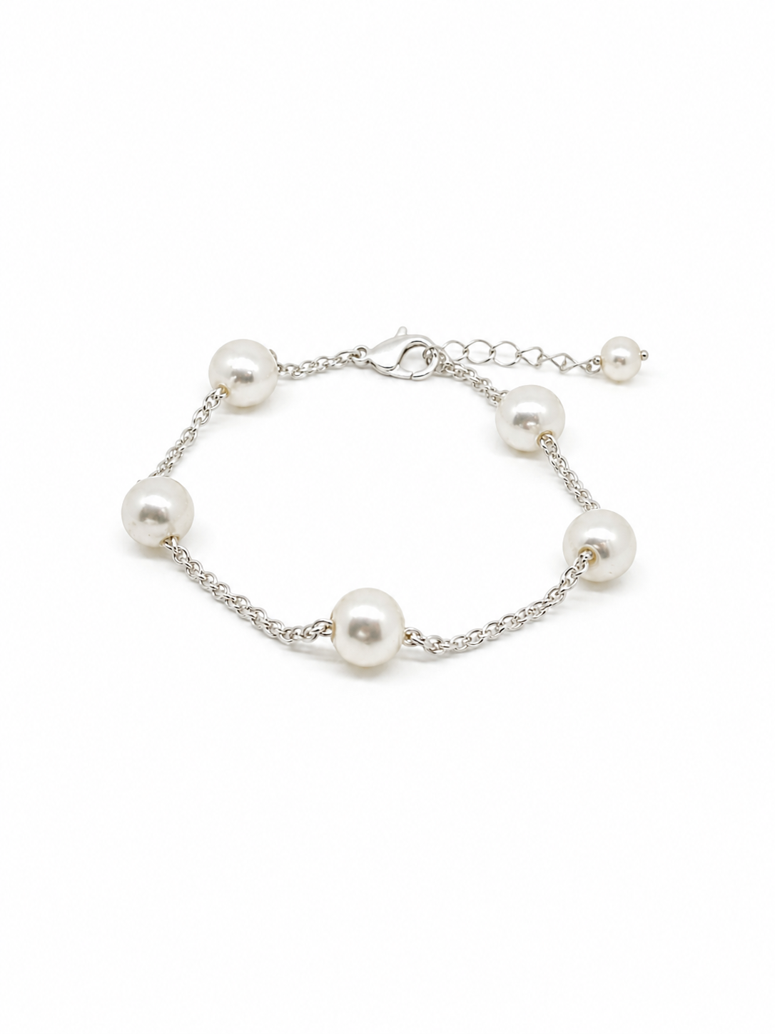 Shop the Alana Pearl Bracelet Silver, featuring luminous freshwater pearls on a delicate 925 sterling silver chain. Designed in Broome, Western Australia.
