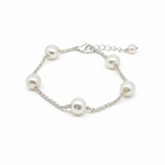 Shop the Alana Pearl Bracelet Silver, featuring luminous freshwater pearls on a delicate 925 sterling silver chain. Designed in Broome, Western Australia.