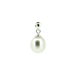 Australian South Sea drop pearl pendant measuring 12mm x 14mm set in premium 925 sterling silver designed in Australia by Lush Designs Jewellery.
