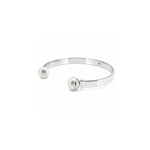 bold sterling silver cuff with pearl detail