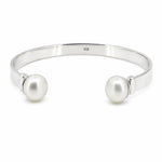 bold and elegant sterling silver cuff with pearl detail designed by lush designs jewellery broome