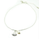 SHELL PEARL DAINTY SILVER ANKLET