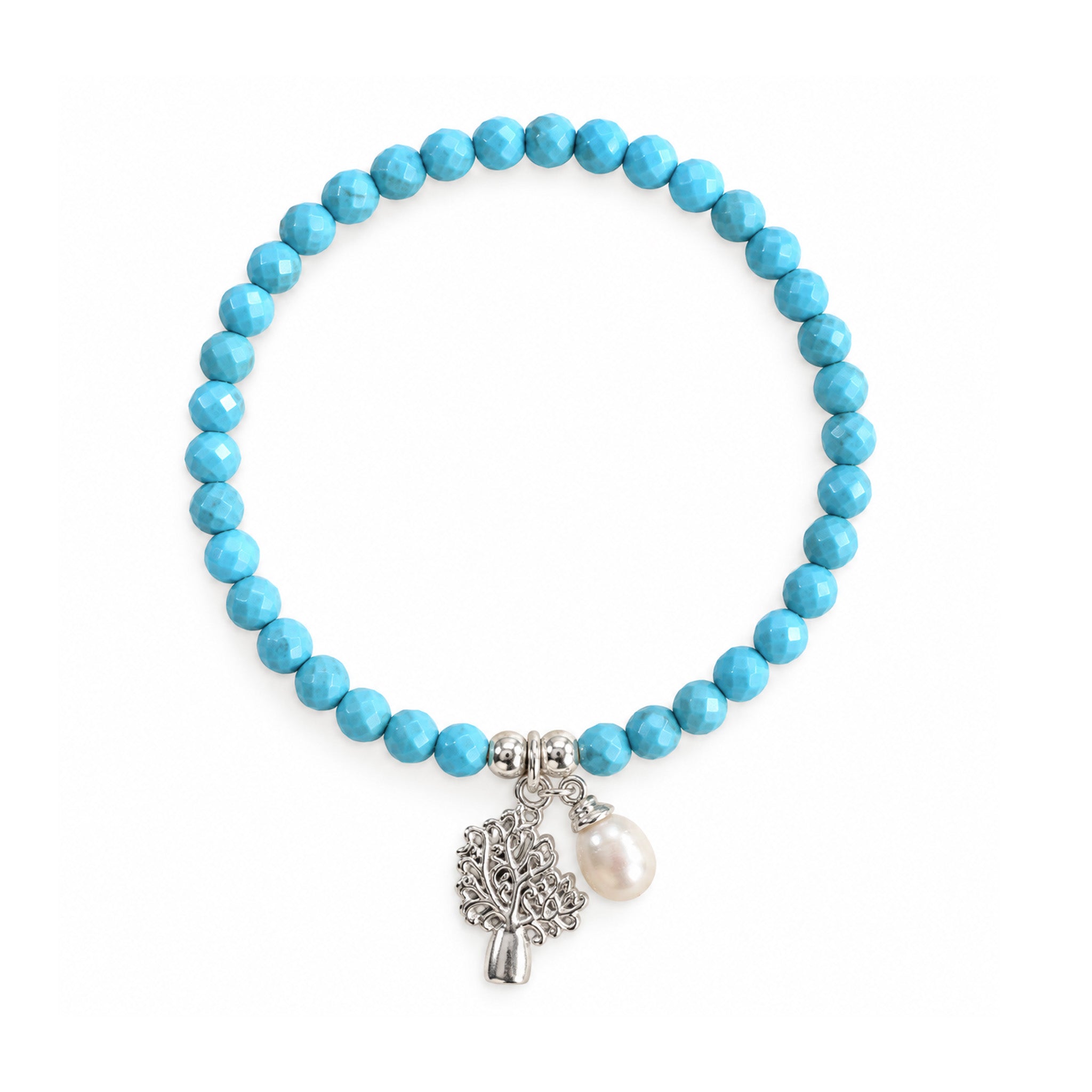 turquoise bracelet with tree of life boab charm