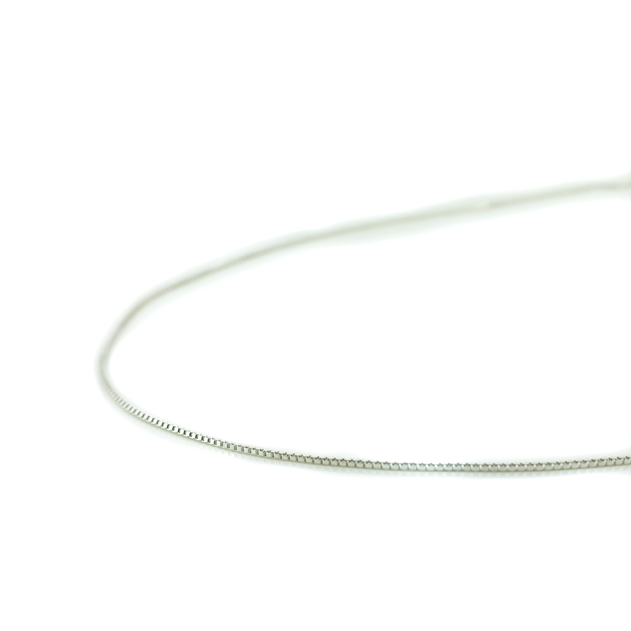 Sterling silver box chain necklace with lobster clasp designed in Broome Australia