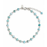 larimar bracelet with silver detail designed by lush designs with caribbean dreams