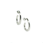 Coastal crescent silver hoops designed in Broome Western Australia