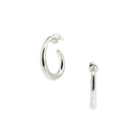 Sterling silver crescent hoop earrings coastal design Broome jewellery