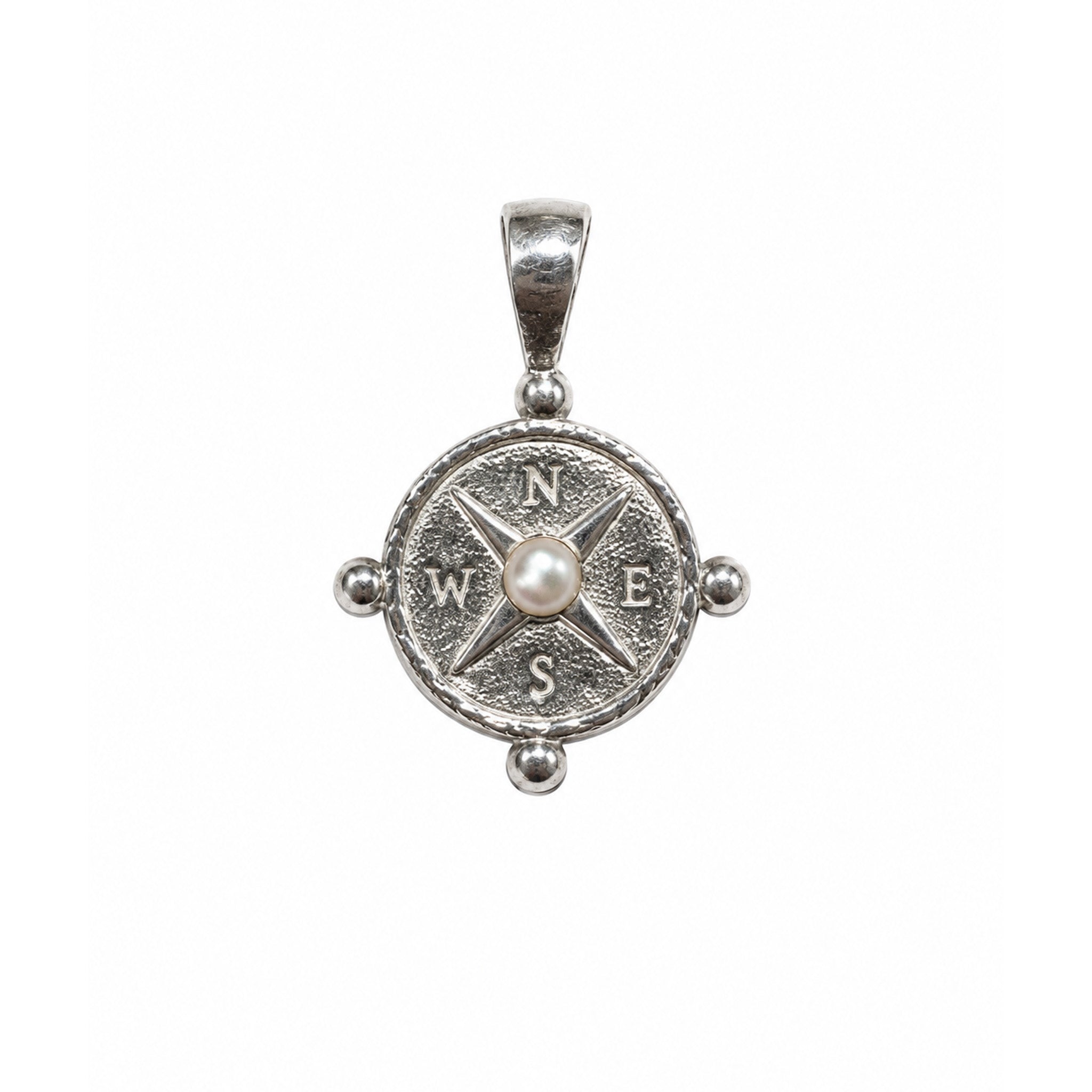 sterling silver pendant compass design perfect for travellers